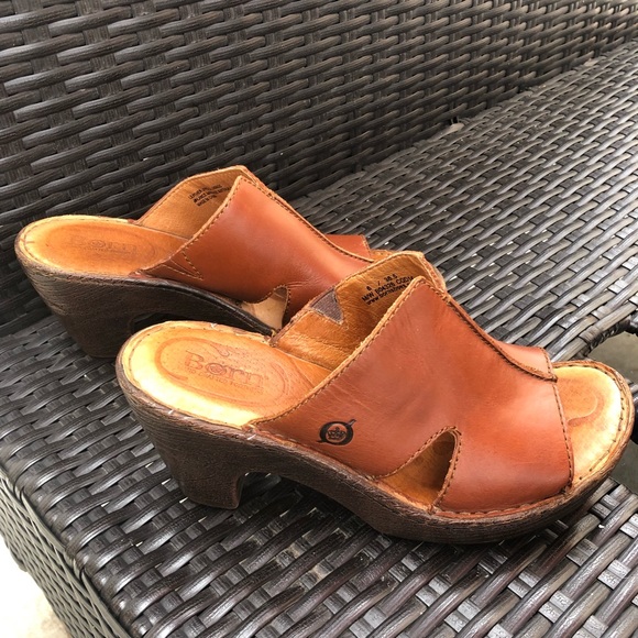 Born Shoes Born Leather Mules Poshmark